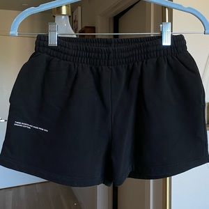 Pangaia black sweat shorts. Size youth 12/adult XS